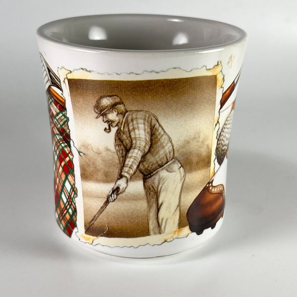 Vtg Golf Coffee Cup Mug Ceramic Potpourri Sports Nostalgia Denny Burkhart 90s - Picture 3 of 9
